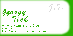 gyorgy tick business card